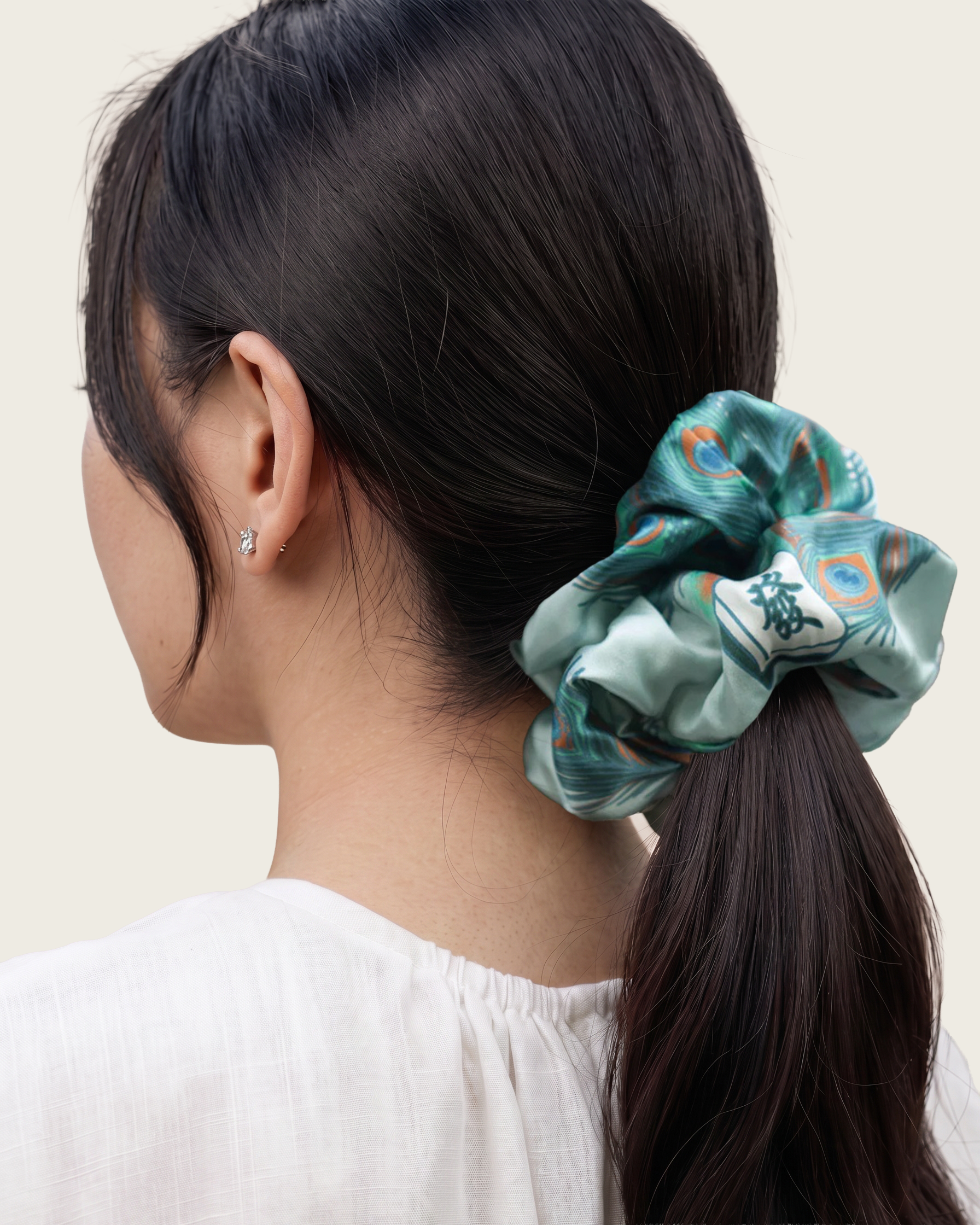 The Lucky Plume Scrunchie